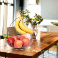 Keranjang Buah Kawat Stainless Steel Dengan Stand Pisang